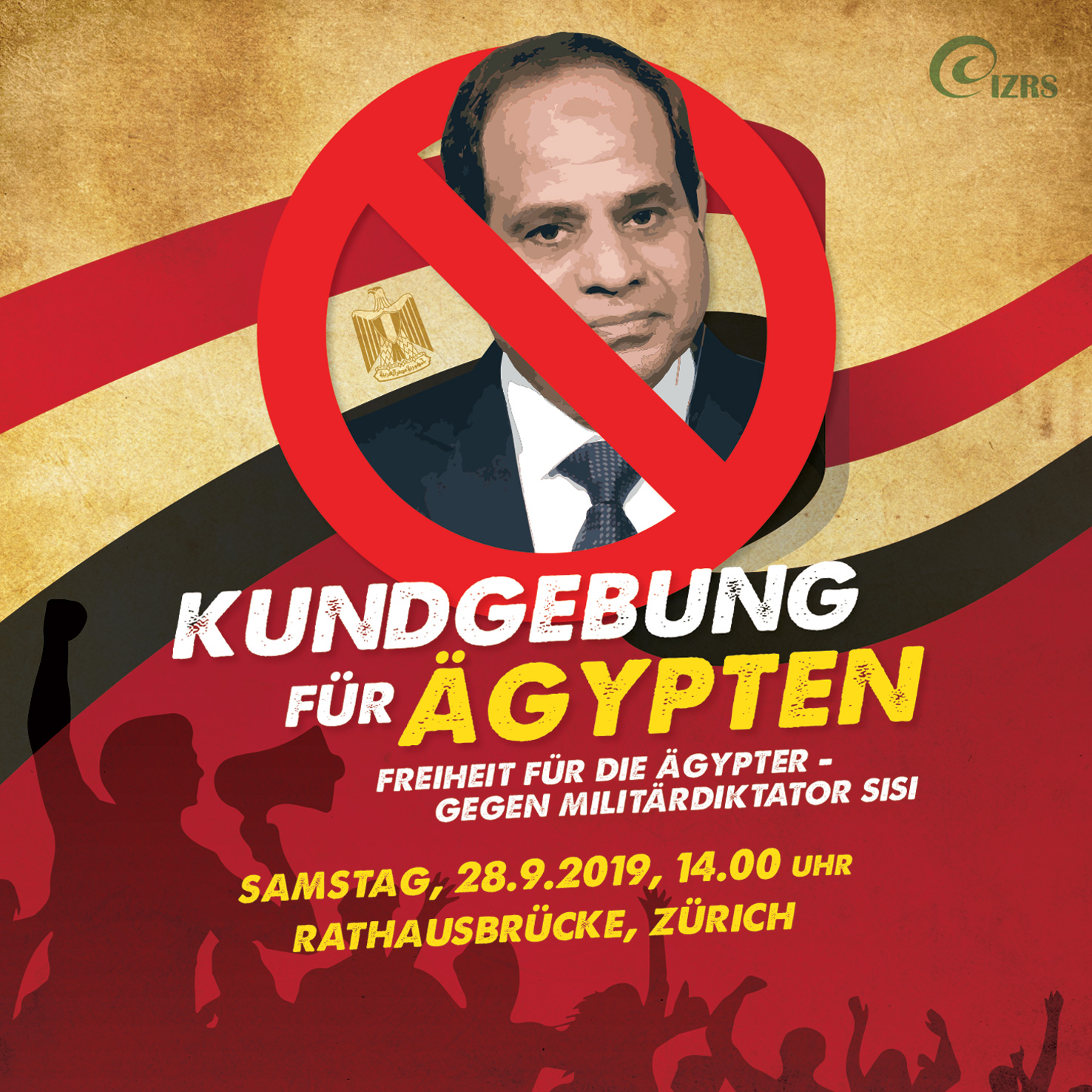 Zürich, Sa. 28.9.: Kundgebung für Ägypten