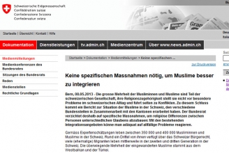 IZRS begrüsst Muslim-Bericht des Bundesrates, fordert nun jedoch konkrete Massnahmen gegen Islamophobie