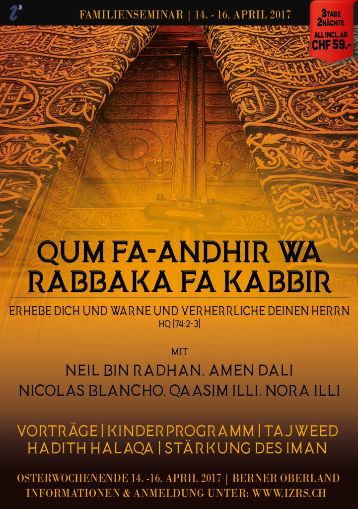 Qum fa andhir! Familien Islam-Seminar an Ostern in den Schweizer Bergen