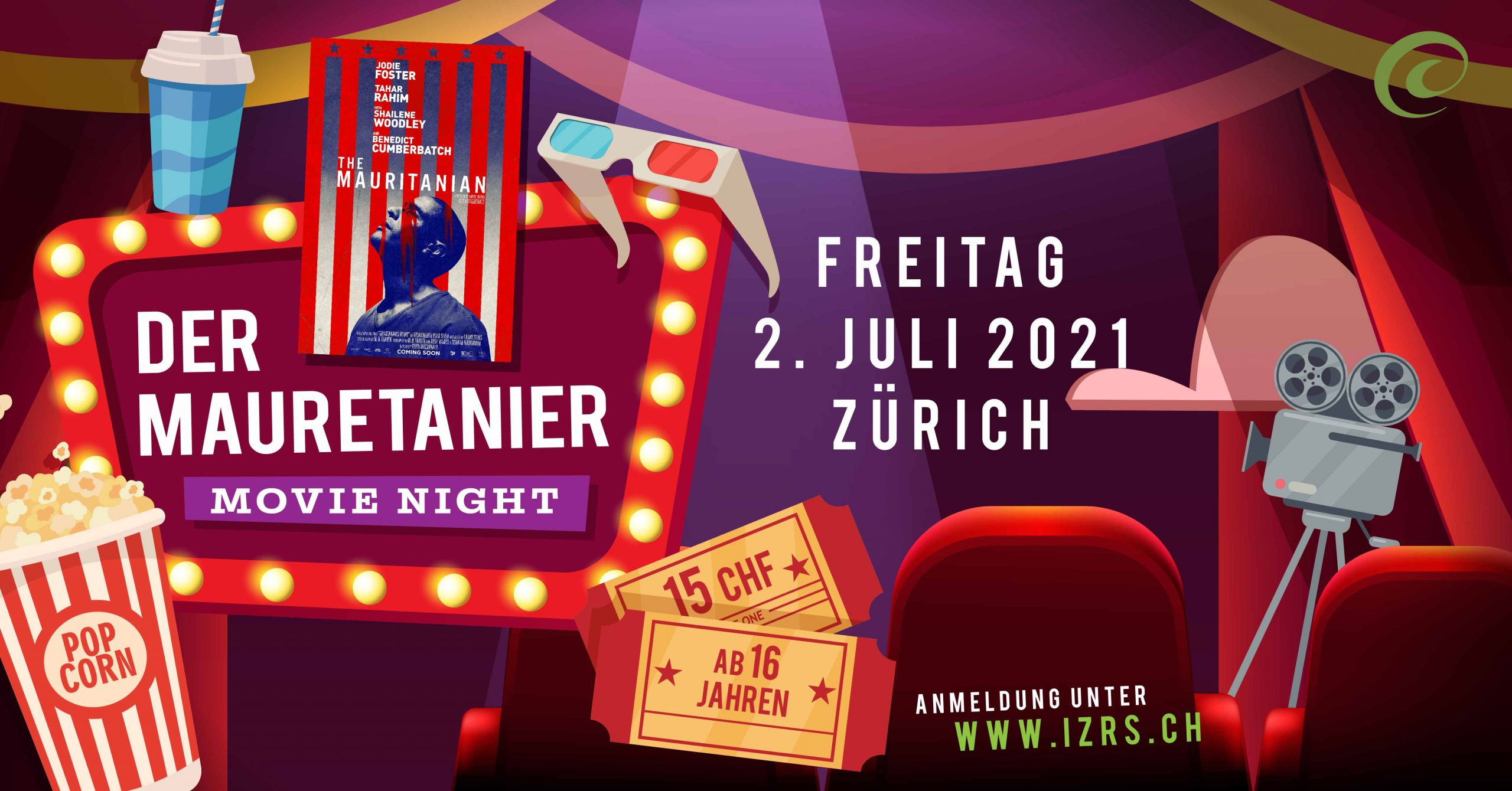 Movie Night in Zürich – gemeinsam den Film “Der Mauretanier” im Kino schauen
