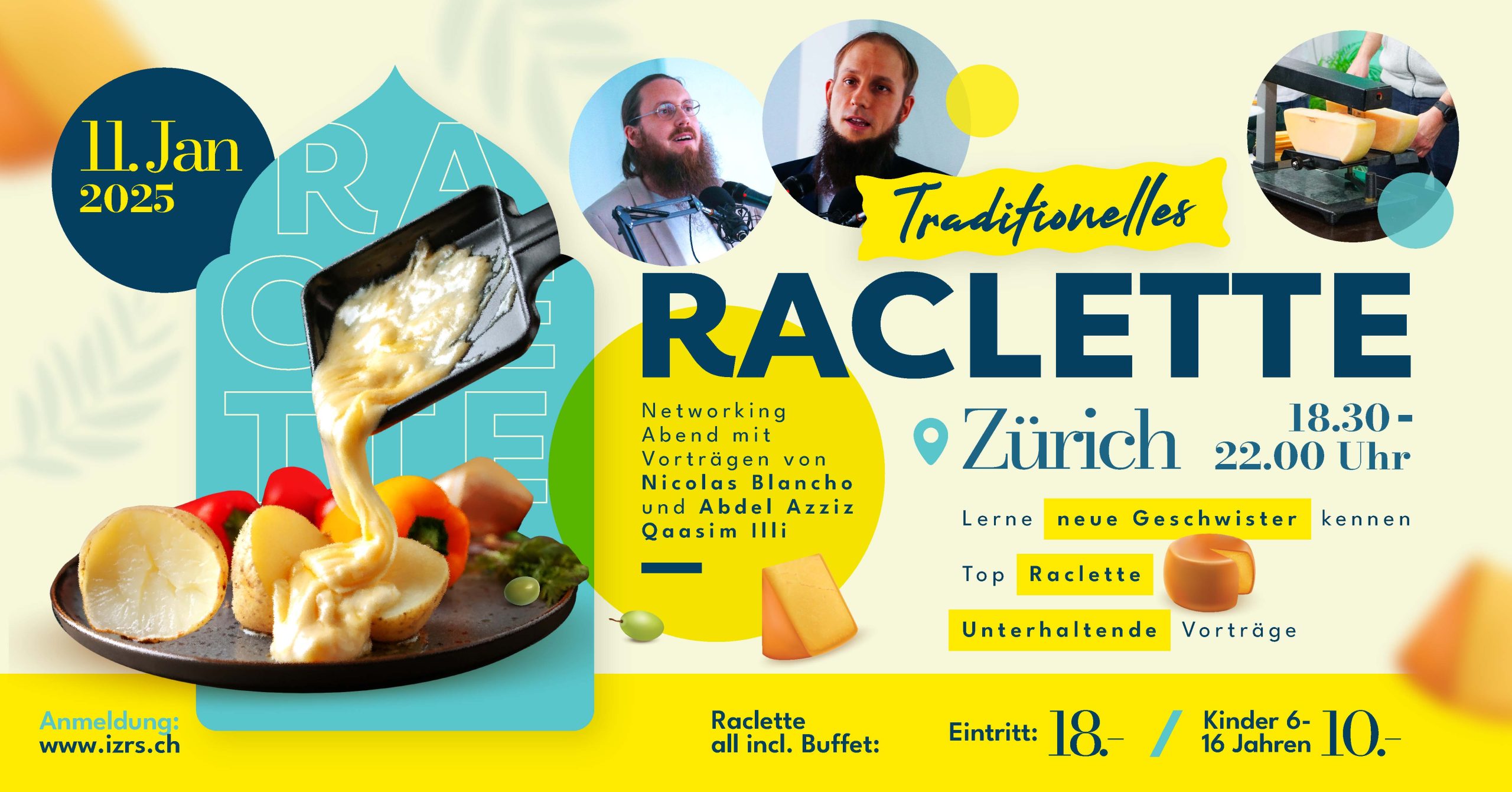 Traditionelles Raclette Buffet mit Vorträgen in Zürich